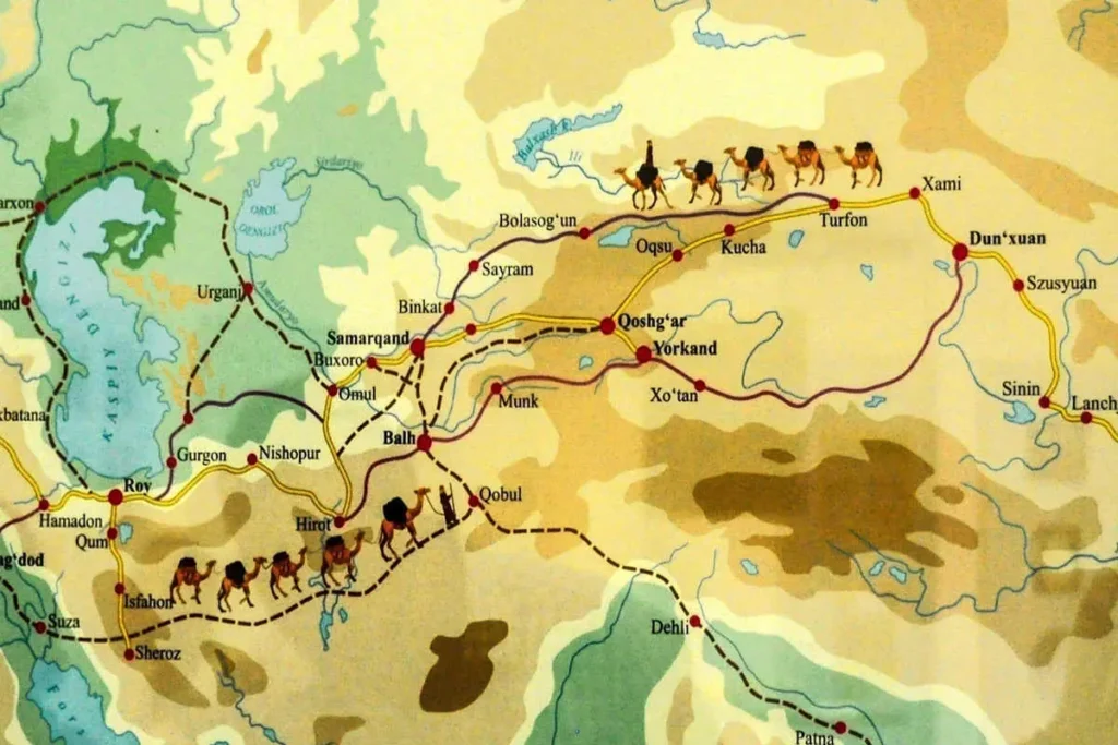What are the 36 countries of the Silk Road?