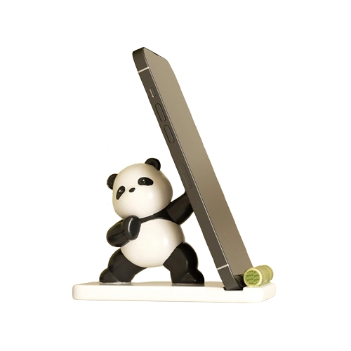 Chengdu Panda Phone Stand & Desk Decor – Cute Panda Design + Bamboo Elements, Perfect Travel Souvenir!