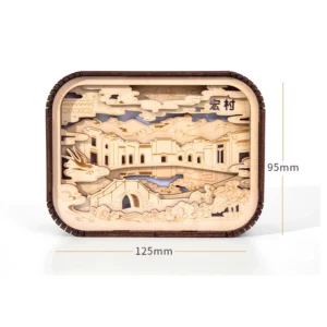 Huangshan Wooden Night Light: Chinese-Style Illuminated Keepsake Inspired by Huizhou’s Cultural Heritage & Mountain Scenery