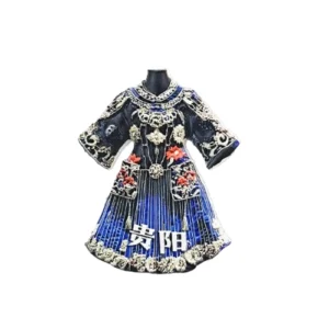 Guiyang Miao Costume 3D Fridge Magnet – Authentic Cultural Keepsake from Guizhou’s Capital