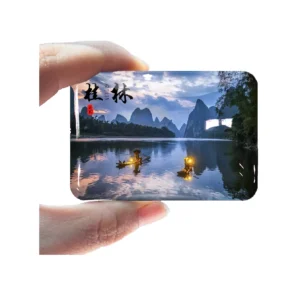 Guangxi Cityscape Wooden & Epoxy Resin Fridge Magnets – Colorful Souvenirs Celebrating Guilin, Yangshuo & Beyond