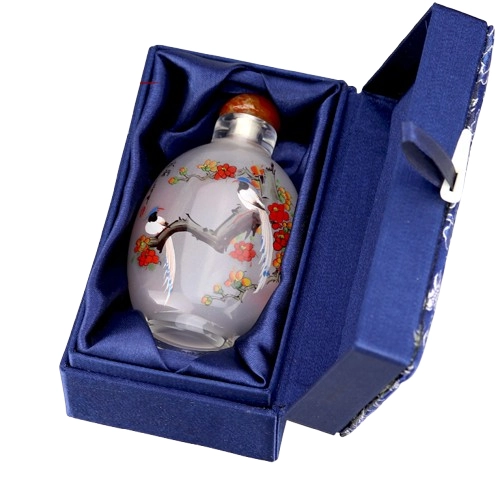 Forbidden City Cloisonné Inside-Painted Snuff Bottle – Agate Chinese Art Souvenir | Authentic Cultural Gift for International Travelers