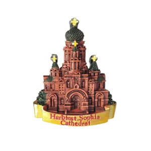 Harbin Ice & Snow World & Sophia Cathedral Resin Fridge Magnet Set – Vibrant 3D-Designed Magnetic Souvenirs Featuring Iconic Landmarks, Perfect for Travel Keepsakes & Winter-Themed Decor