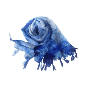 Yunnan-Inspired Handmade Tie-Dye Cotton Shawl – Ethnic-Style Photography Prop & Travel Scarf from Dali