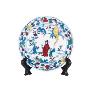 Suzhou Museum Porcelain Pattern Mini Plate Magnet – Ceramic Fridge Decor with Traditional Chinese Motifs